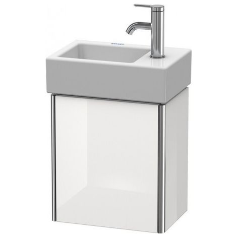 Duravit XSquare Vanity unit mural 36,4x24,0 cm, 1 porte, suspendue à gauche, pour lavabo Vero Air 072438, Couleur (avant/corps): Laque Dolomiti Grey brillante - XS4099L3838