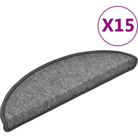 Maison Exclusive - Stufenmatten 15 Stk. 56x17x3 cm Dunkelgrau Hal
