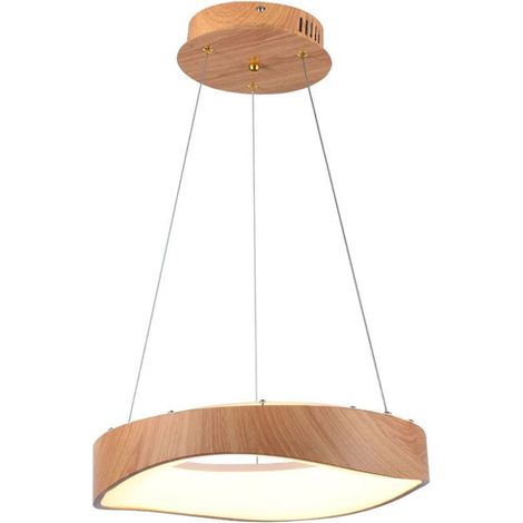 Lámpara de araña LED circular moderna de madera V-TAC de 18 W, diámetro 400 x alto 1400 mm, blanco cálido