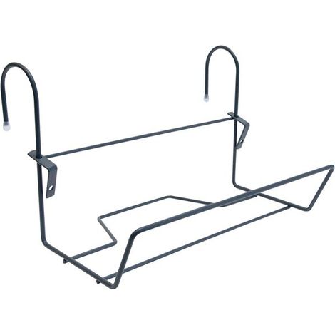 Support Giardiniere Gancio Ferro Tondo 35x14cm Antracite - Louis Moulin