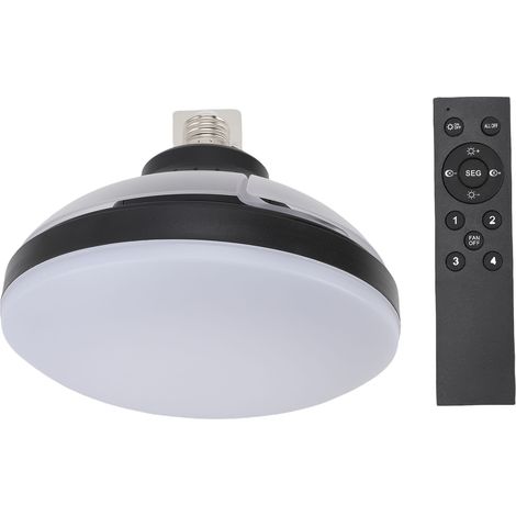 Ventilateur de plafond avec éclairage LED télécommande silencieux 35dB température de couleur réglable variateur progressif pour chambre intérieur extérieur noir (1/5)