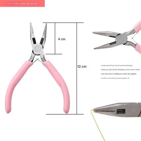 Pince à becs fins forgée en acier à haute teneur en carbone - Mini - Bricolage