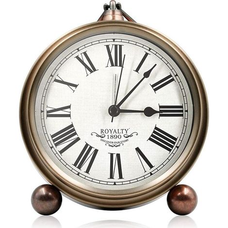 Alarm Clock, Vintage Alarm Clock, Retro Alarm Clock with Large Dial Analog Alarm Clock for Children Adults Silent Quartz Non Ticking Clock, Home Decor (1/5)