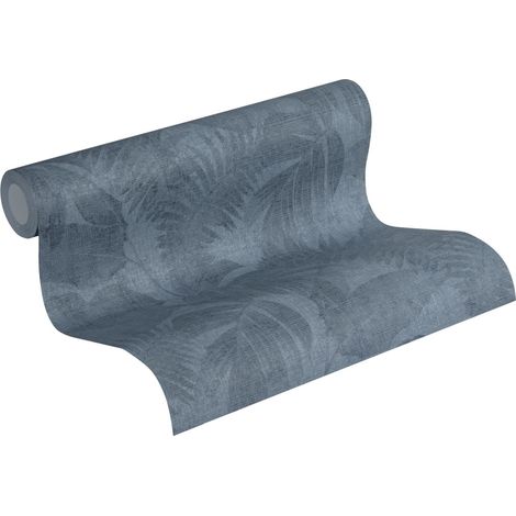 A.S. Creations – Papier peint à motif jungle bleu – Intissé expansé 220g/m² – Lessivable et strippable – Raccord droit – Bonne résistance à la lumière (1/5)