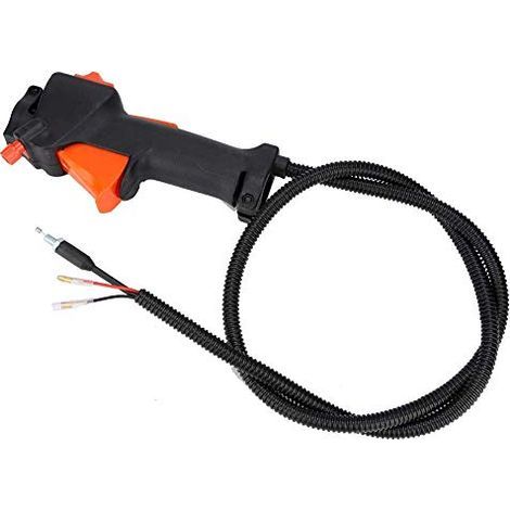 Interrupteur de poignée Ensemble de câble de gâchette d'accélérateur adapté pour coupe-bordures Débroussailleuse Accessoires de tondeuse Interrupteur de commande universel Kit de poignée de levier (1/5)