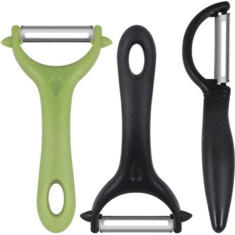 Éplucheur - Économe - Lot de 3 - Acier inoxydable - Ergonomique - Multifonctionnel (1/4)