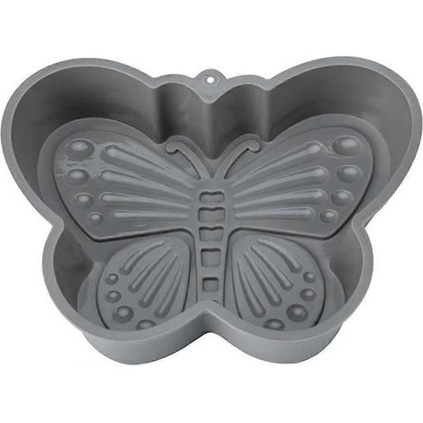 Moule à pain et à gâteau en silicone, 15 x 15 x 3,8 cm, revêtement antiadhésif, forme papillon, pour four, pâtisserie et cuisine maison.-AquaForge (1/5)