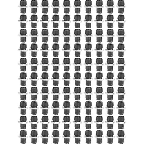 Lot de 100 supports de LED chromés en plastique de 3 mm pour ampoules LED noires (1/5)