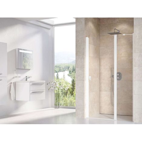 Ravak Chrome - Puerta de ducha CSD2-110, 110x195 cm, blanco mate/vidrio transparente 0QVDCE00Z1 (1/5)