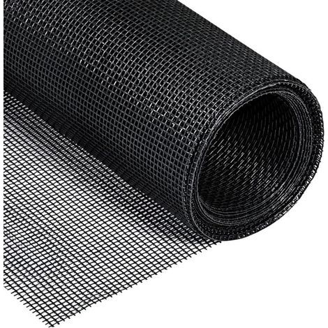Fenster-Moskitonetz 122 cm x 252 cm, zuschneidbar, Insekten- und Mückenschutz – Schwarz (1/4)