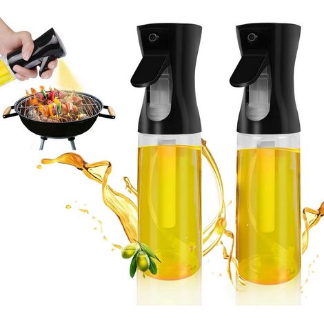 2 Stück, 300 ml Öl-Sprühflasche, wiederverwendbare Öl- und Essig-Sprühflasche, lebensmittelechtes Material, geeignet für Luftfritteuse, Salat, Backen und mehr. (1/5)