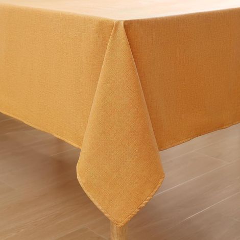Tischdecke Leinenoptik Abwaschbar 200 x 140 cm (Rechteckig) Gelb (1/5)