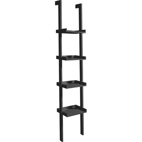 Estantería de pared blanca escalonada 4 estantes moderna h180cm Little Peoria - Negro (1/2)