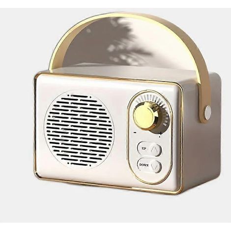 Enceinte Bluetooth portable rétro, mini enceinte sans fil avec emplacement pour carte TF, longue autonomie, commandes intégrées pour les voyages en extérieur (1/5)