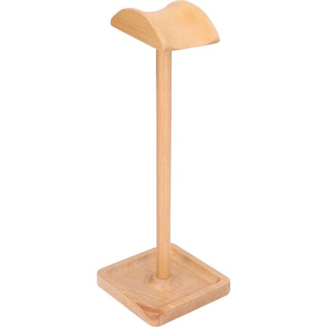 Support pour casque audio en bois de hêtre, étagère de bureau pour la maison, le bureau ou l'atelier. (1/5)