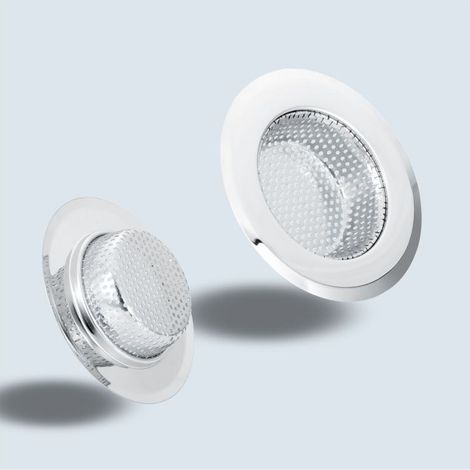 Colador de fregadero de cocina, filtro de desagüe de acero inoxidable, colador de desagüe duradero anti-obstrucción, ideal para fregaderos de cocina y baño, 11 cm de diámetro, 2 piezas. (1/5)
