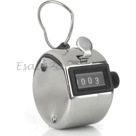 Compteur Mécanique - Counter - 4 Chiffres - 0-9999 - Multisport - Gris (1/4)