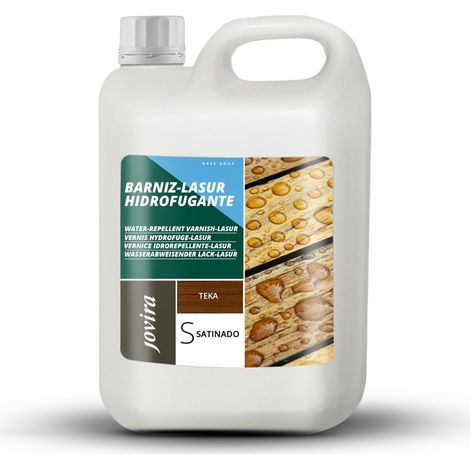 JOVIRA PINTURAS Impregnante legno, (2 Litri, Teak), Lasur idrorepellente protettivo satinato all'acqua protegge, decora e impreziosisce tutti i tipi di legno. (2 Litri, Teak). D-27 (1/3)