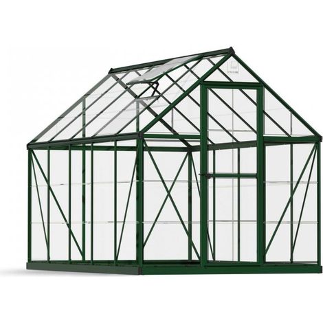 Greenhouse Harmony 6 x 10 - Polycarbonate - L306 x W185 x H208 cm - Green