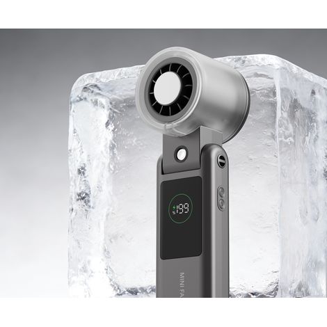 Dieser leistungsstarke, tragbare Ventilator bietet sowohl Kühl- als auch Sprühfunktionen und ist ideal für Outdoor-Aktivitäten. (grau) (1/3)
