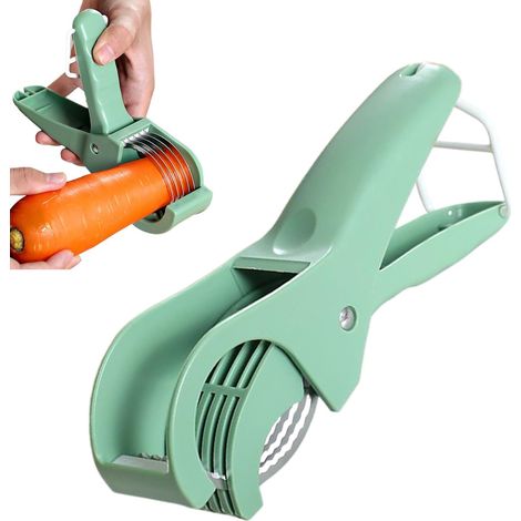 Potato Slicer Stainless Steel Vegetable Slicer – Portable Reusable Multifunctional Kitchen Utensils for Cutting and Meal Preparation (1 pc) (1/5)