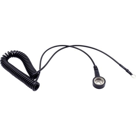 Quadrios ESD-Erdungskabel 1.80 m Druckknopf 10 mm, Ringkabelschuhanschluss (1/4)