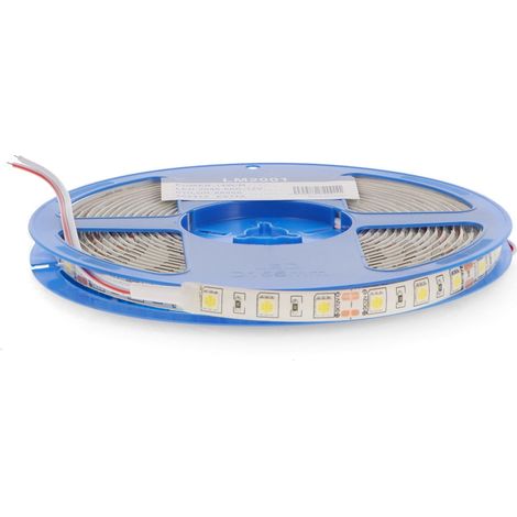 IluminaShop - Tira de LED 72W 12V DC SMD5050 60 LED/m 14W/m IP65 (5 metros) Blanco Calido 3000K (1/3)