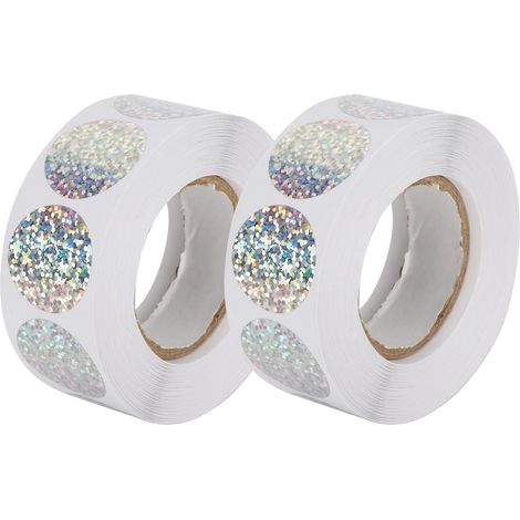 Rouleau de ruban adhésif décoratif 2 pièces, paillettes imprimées rondes, washi pour scrapbooking et emballage cadeau (1/5)