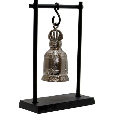 Cloche décorative élégante en nickel - Noir métallique (1/3)