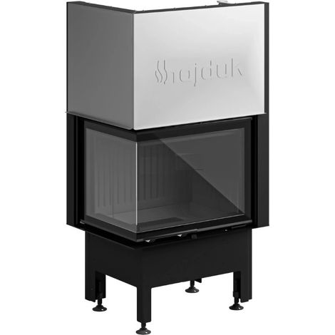 Estufa de leña de esquina Smart 2L/PXTh negro 66 cm - Ángulo: Izquierdo