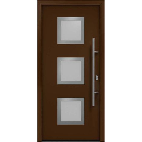 Hörmann Ecostar Haustür "ISOPRO IP 810S", terrabraun (RAL 8028), 110 x 210 cm (B x H), DIN Rechts