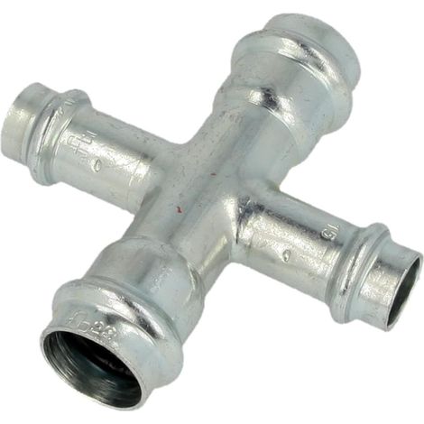 Croix acier FF22-réduit FF15 à sertir profil V pour chauffage