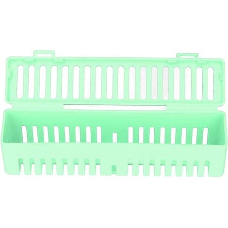 Boîte d'autoclave pour instruments dentaires, boîte dentaire en plastique, conteneur de nettoyage d'instruments médicaux, verte (1/5)