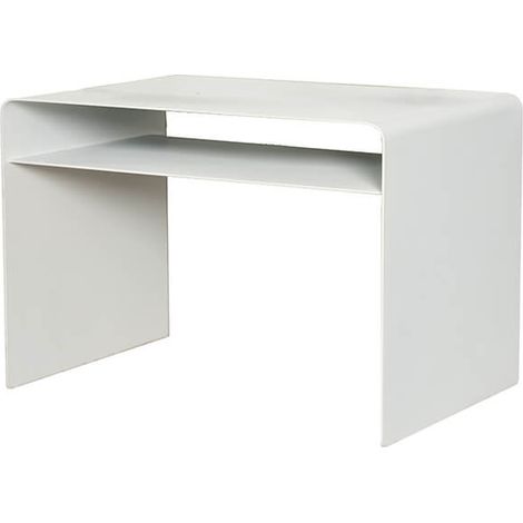 Home Deluxe - Mesa auxiliar de metal ZIMA - 58 x 38 cm Blanco Made in Germany (1/5)