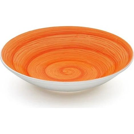 Piatto fondo mandarin memento table in ceramica dipinta a mano Ø 23,5 cm