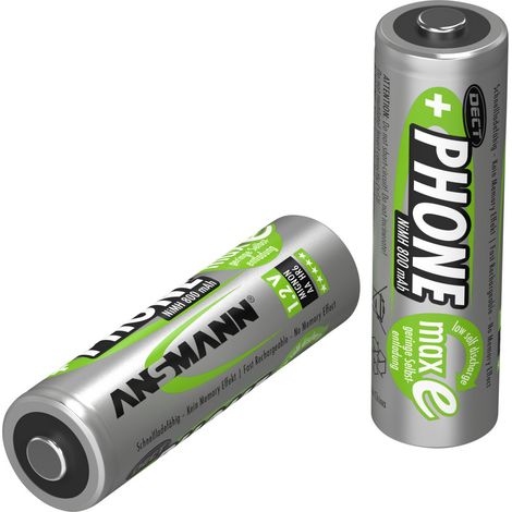 Pile rechargeable LR6 (AA) NiMH Ansmann DECT maxE HR06 800 mAh 1.2 V 2 pc(s)