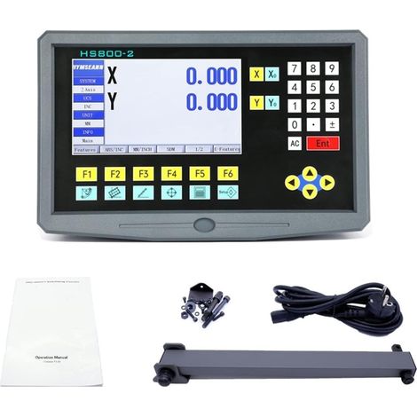 Échelle linéaire numérique Multilingue 2 Axe LCD Trousse HS800-2 Tourner Tour Milling Lecture numérique Linear Linear Glass Scale Règle de réseau pour la Machine de Tour de fraisage de Moulin (Color (1/5)