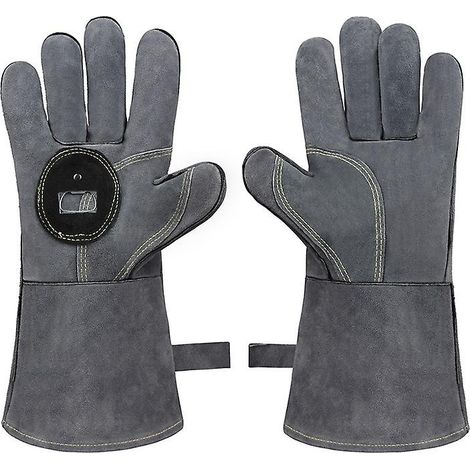Gants de barbecue ultra-résistants à la chaleur avec doigts pour griller, cuisiner, pâtisser et souder. (1/5)
