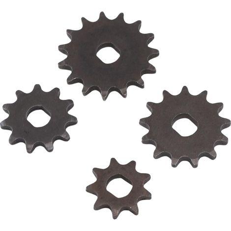 Pignon de Moteur Pignon de Chaîne de Moteur en Fer Durable pour Mini Vélo de saleté, 4 Pièces T8F 15T 13T 11T 9T Ensemble de Pignons pour les Conducteurs de Véhicules Tout Terrain (1/5)