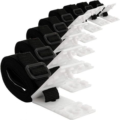 Kit de fixation pour bâche solaire de piscine - 8 sangles de couverture solaire - Kit de sangles pour couverture solaire - Fixation de bobine de couverture - Taille : 8 pièces (1/4)