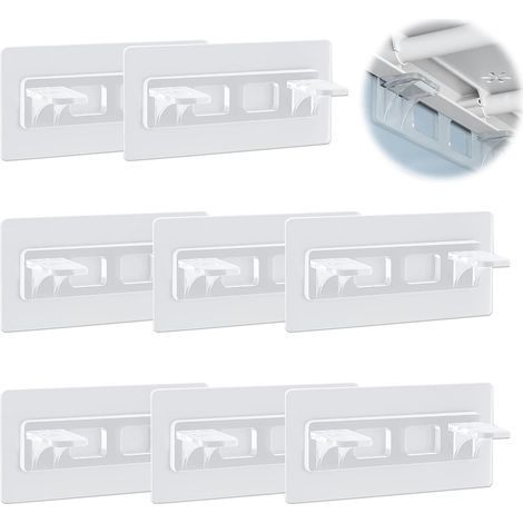 Support D'étagère Autocollant, 8 Pièces Chevilles de Support D'Étagère Capacité de Charge de 30 kg, Support D'étagère Adhésif Sans Perçage pour Armoire Support en Verre étagères (1/4)
