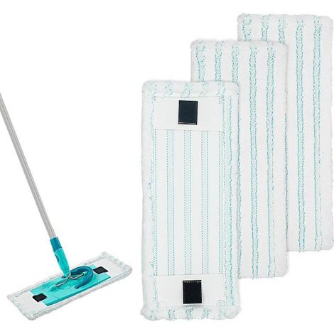 (3-teiliges) Ersatz-Wischmopp-Set für Leifheit Clean Twist M Ergo, 38 x 15,5 cm Mikrofaser-Wischmopp-Pads für Leifheit-Wischmopps (1/5)