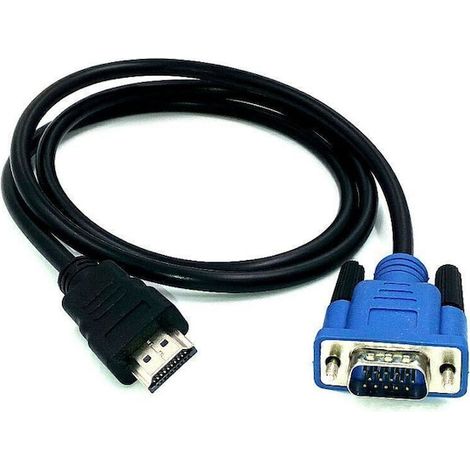 Câble HDMI vers VGA 1,5 m pour PC portable TV, adaptateur vidéo numérique, cordon de connexion écran noir, accessoire informatique Digital One