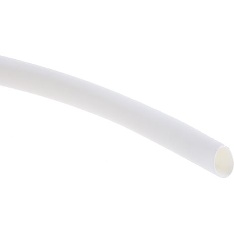 Gaine thermorétractable RS PRO, Dia. 3.2mm Blanc rétreint 2:1, 10m