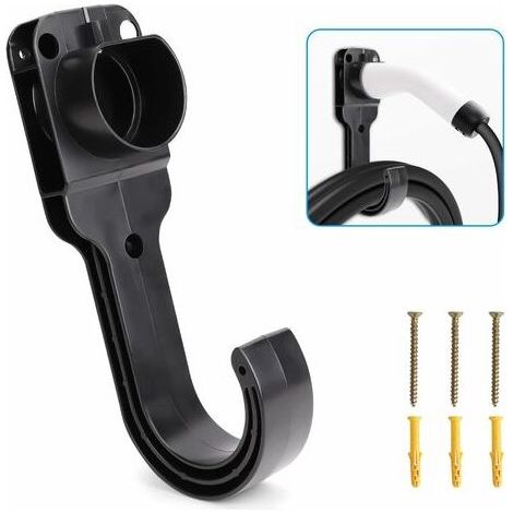 - EV Support Mural de Type 2 pour Câble,Support de Câble Chargeur,Universel Support Chargeur Mural 2 in 1 EU Borne de Recharge Vehicule Electrique avec Pièces Robustes Intérieur/Extérieur (1/5)