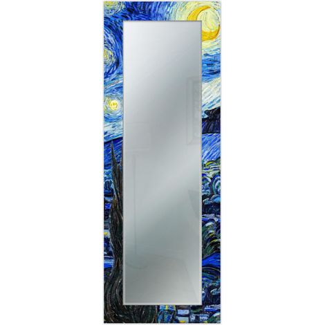 Lupia - Specchio da parete Lungo MIRROR FANTASY NOTTE STELLATA Van Gogh 44x127 cm, Per ingresso, soggiorno e camera da letto, Con cornice stampata, Adatto per spazi moderni e classici (1/4)