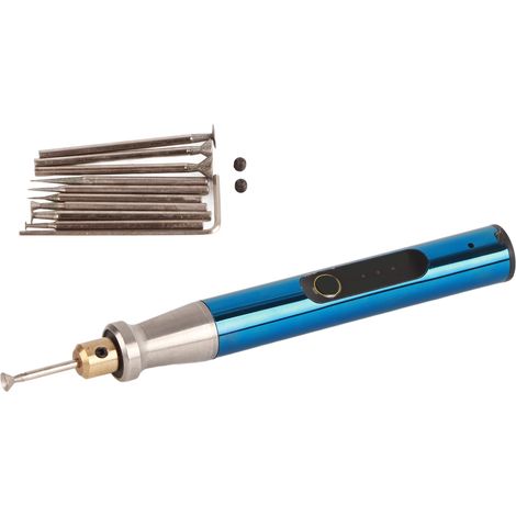 Akkubetriebener, wiederaufladbarer Mini-Gravierstift mit 3 Geschwindigkeitsstufen zum Schneiden und Ätzen (3,6 V DC) (1/5)