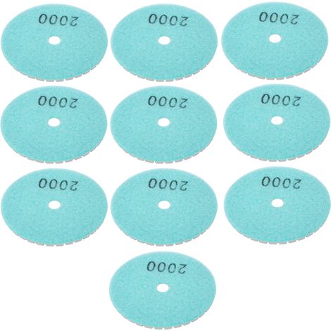 10 disques de polissage diamantés de 7,6 cm (3 pouces), grain 2000, pour marbre, béton et pierre. (1/5)