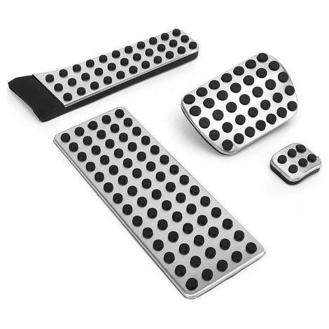 Jeu de Pédales de Frein à Gaz en Acier Inoxydable pour AMG C E S GLC SL Classe W203 W222 W213 W205 – Antidérapant Installation Facile (Pédale de repos AT+). (1/5)