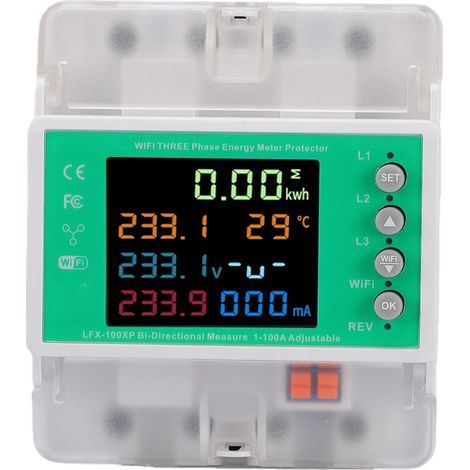 Tuya 3-phase 100A surge protection device with WiFi - Remote control via smartphone + timer (leakage protection) (1/5)